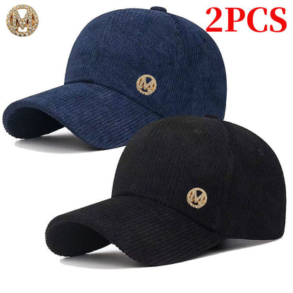 Unisex Adjustable Corduroy Baseball Cap - Lightweight, Retro Style