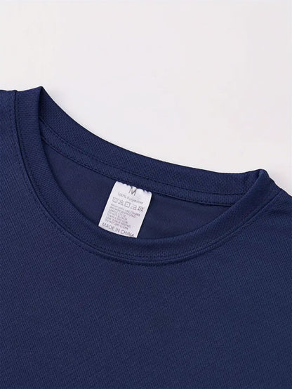 Men'S 2026 Happy New Year Santa Claus Graphic T-Shirt - Breathable Summer Casual Tee with Golden & Red Print, Regular Fit Round Neck Short Sleeve, Festive Clothing, Comfortable Fit, Holiday Shoppers