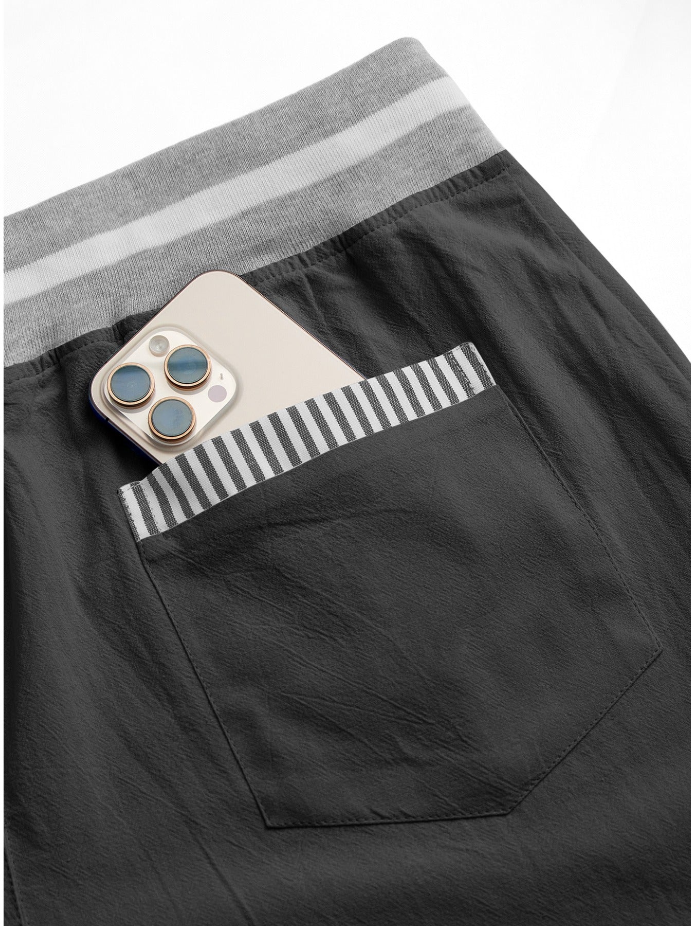 Men's Casual Linen Pants Lightweight Breathable Drawstring
