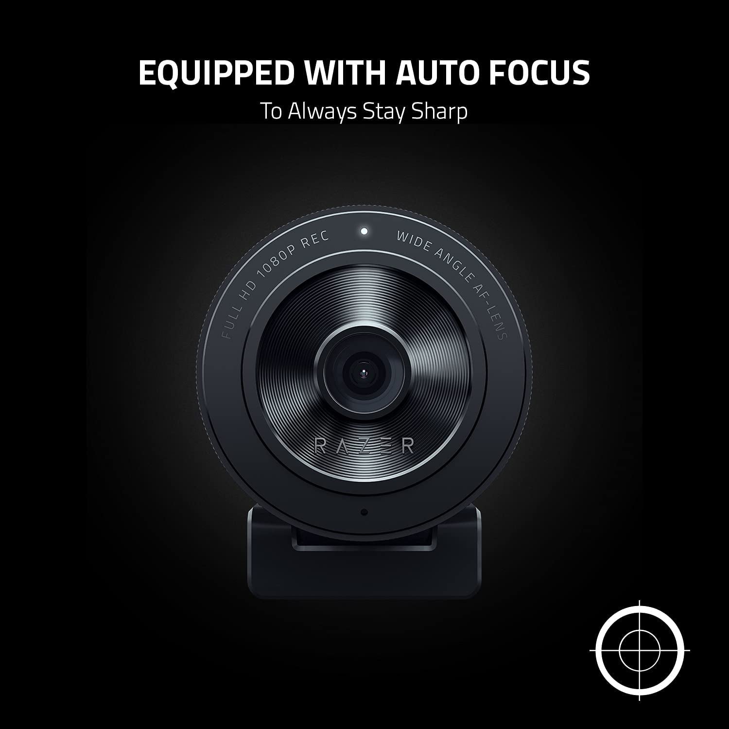 Razer Kiyo X - Full HD Streaming Webcam (1080P 30 FPS or 720P 60 FPS, Auto Focus, Plug & Play, Fully Customisable Settings, Flexible Mounting, Compact & Portable) Black