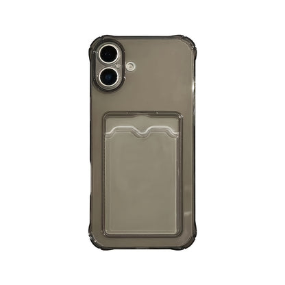 Transparent Simple Clear Card Slot Bag Phone Case Soft Cover, for iPhone 16 15 14 13 12 11 Pro Plus Pro Max X Xs Max Xr 7 8 Mini, for iPhone Users - Suitable for Everyday Use