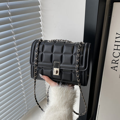 Պրեմիում դասի Rhombus Niche կանացի նորաձև շղթայով բազմակողմանի ուսագոտիով պայուսակ