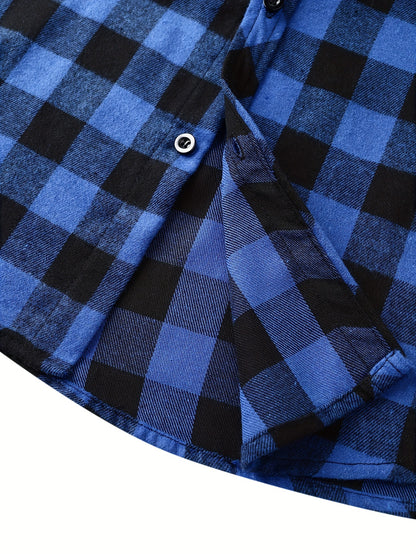 Տղամարդկանց համար նախատեսված շոտլանդական վերարկու, երկար թևքերով, պատահական, կոճակներով, գլխարկով վերնաշապիկ, բաճկոն