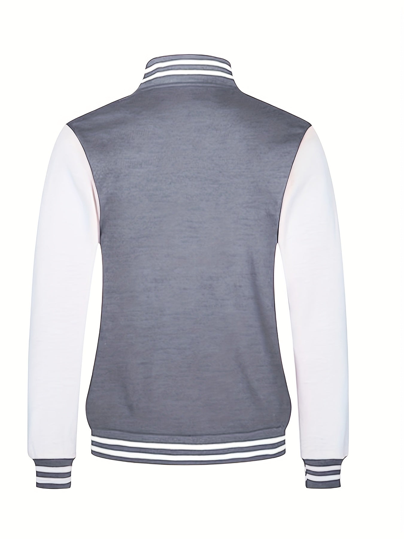 Տղամարդու ամենօրյա բեյսբոլի բաճկոն - ոճային սև՝ սպիտակ շերտերով, կոճակներով, երկար թևքերով, իդեալական է գարնան և աշնան համար, ամենօրյա հագուստ, ամենօրյա հագուստ | Բեյսբոլի բաճկոն | Constructio