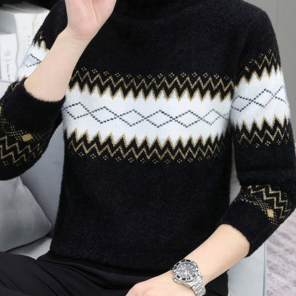 Աշնանային և ձմեռային նորաձև արհեստական ​​ջրաքիսի մորթուց սվիտեր, հաստացված հիմնական շերտի վերնաշապիկ - Բազմակողմանի տաք, առօրյա, նորաձև տրիկոտաժե հագուստ 90081