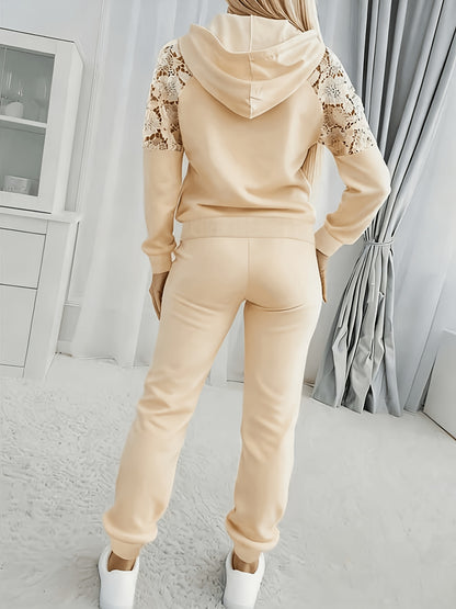 Women’s Elegant Spring/Fall Hoodie and Jogger Pants Set - ayq