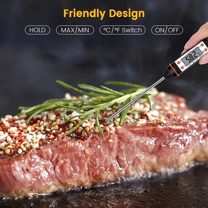 1pc Meat Food Instant Read BBQ Garden Kitchen Outdoor Camping Cooking Barbecue Digital Thermometer Used for Milk Heating Candy Baking Grilling and Other Kitchen Gadgets