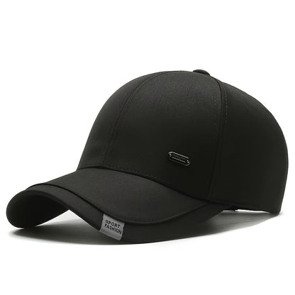 Fashion Classic Outdoor Sports Baseball Cap, Windproof Sun Protection Hat for Hiking, Fishing, Business Casual Travel - All-Season Polyester with Buckle Closure, Hand Wash Only