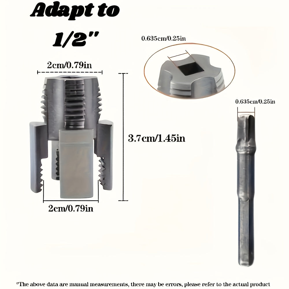 A Set of Three Pipe Threading Tools, Suitable for Processing 1/2 Inch PPR Internal And External Threads, Including Taps And Tools with Sealing Tape.