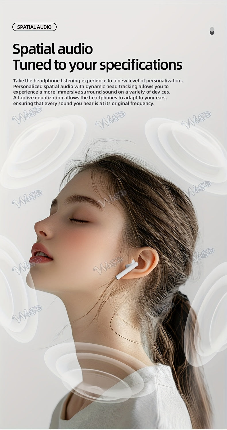 Wosd 2025 New TWS Wireless Earbuds - Unmatched True Wireless Convenience with Ergonomic Design for Maximum Comfort And High-Fidelity Sound Featuring Dolby Bass, ACC Stereo HD Calling - Perfect for Android And Iphone Users, Gr