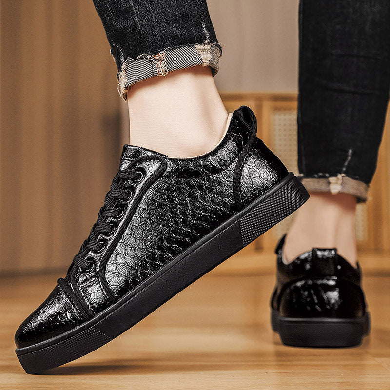Men's Versatile Business Casual PU Lace-Up Shoes - All Season