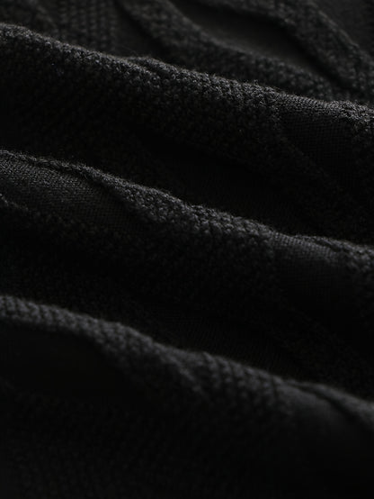 Men'S Fashion Knit Pullover with a Collar for Warmth
