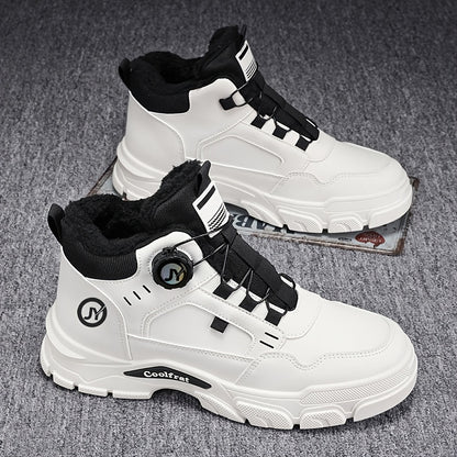 Տղամարդկանց նոր ձմեռային հաստ շերտով կոշիկներ, երեք գույնի, հարմարավետ և տաք, հեշտ հագնվող/հանվող, բռնակի դիզայնով, հարմար է բացօթյա ձյան, լեռնագնացության և լեռնագնացության համար։