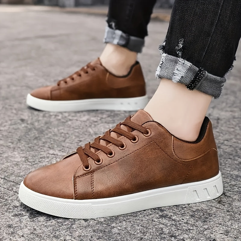 Men's Casual Sneakers - Slip-Resistant, Durable & Comfortable Lace-Up Skate Shoes, Suitable for Every Season - ayq