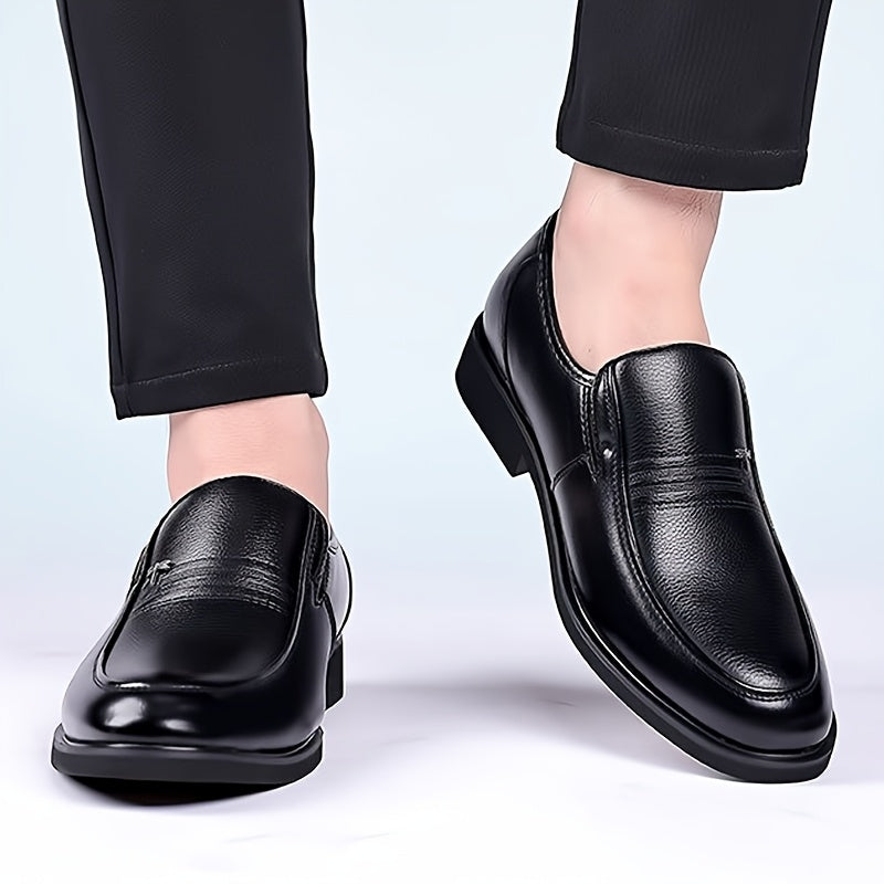 Men's Slip-On Business Casual Faux Leather Shoes - Comfortable Fit