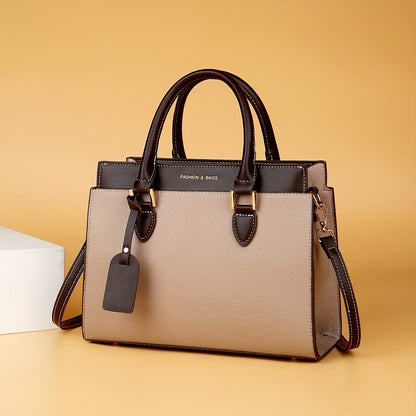 LABOONOO Minimalist PU Handbag with Adjustable Strap and Zipper