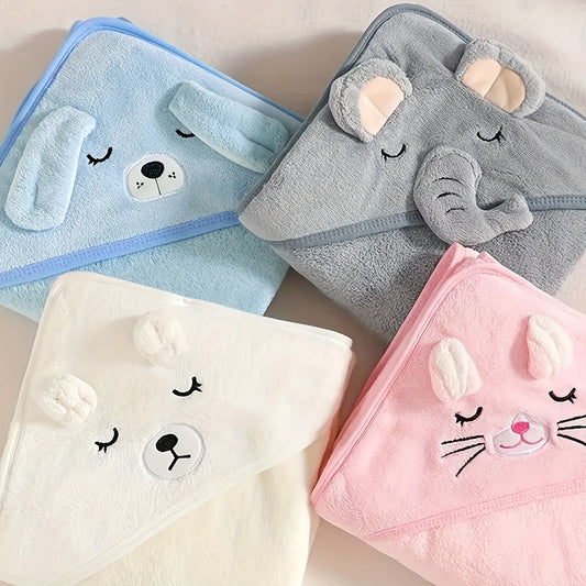 Adorable Cartoon Designs for Baby Bath Towels And Hooded Bathrobes, Blankets That Are Highly Absorbent, Soft, And Gentle on The Skin, Suitable for Children Aged 0-3 Years, Perfect Gifts for Christmas, Halloween, And Thanksgiv