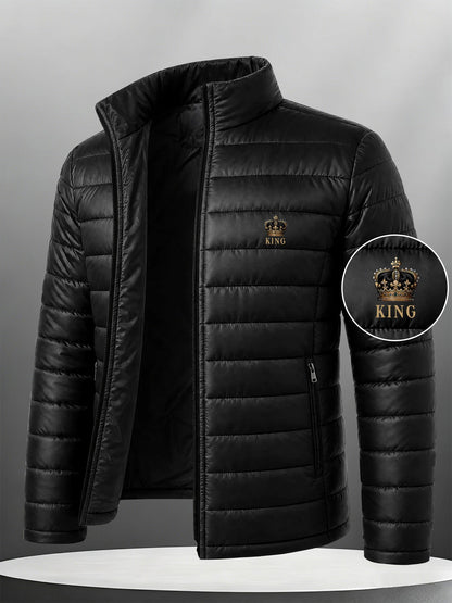 Men's Thermal Padded Casual Jacket with Stand Collar