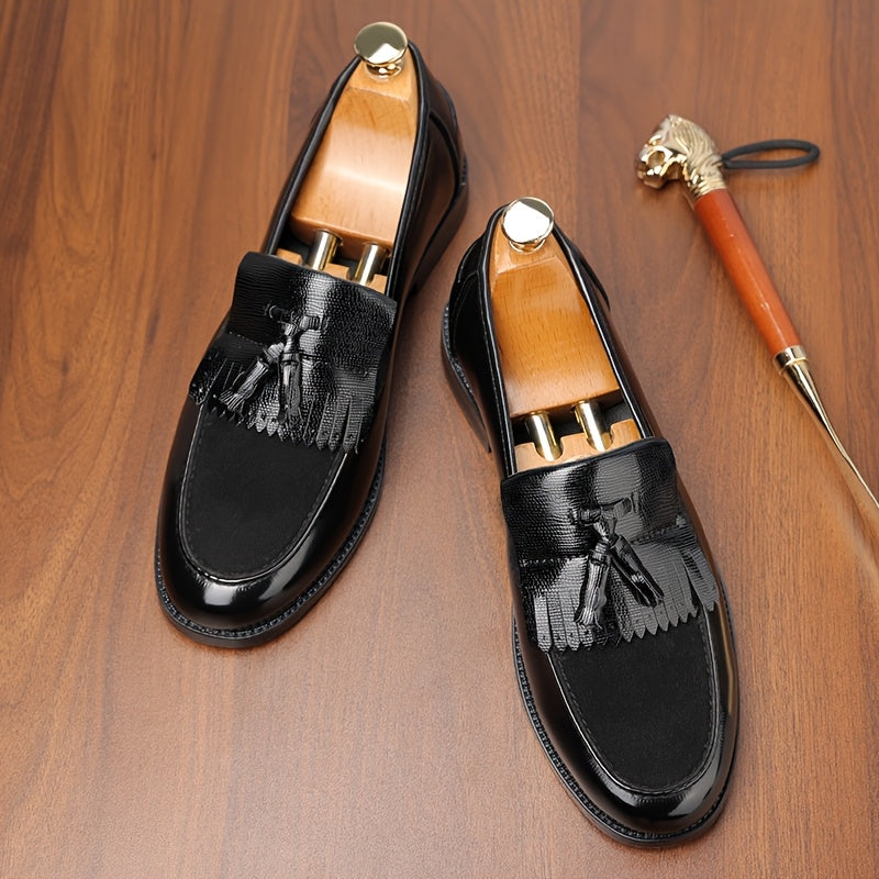Men's Casual British-Style Pointed Toe Loafers for Spring
