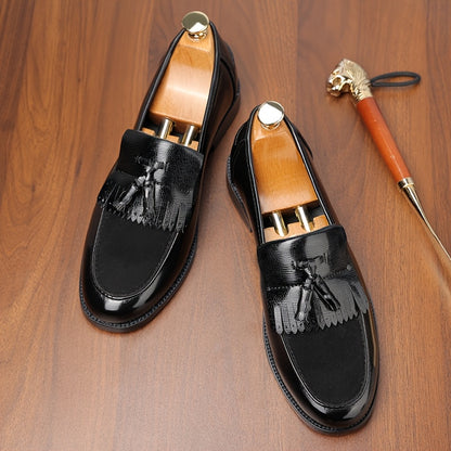 Men's Casual British-Style Pointed Toe Loafers for Spring