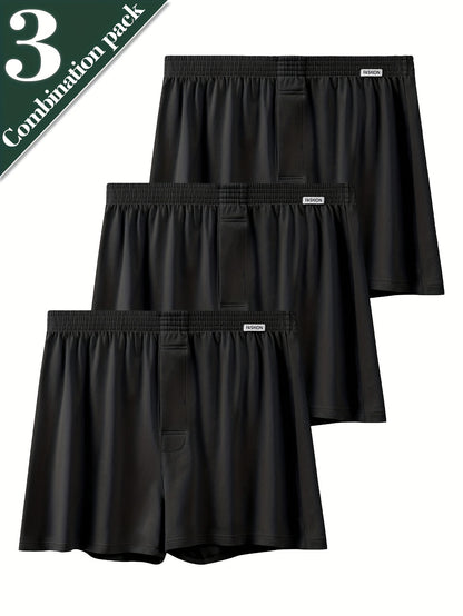 Men's Cotton Straight-Leg Shortie Underwear - 3 Pack
