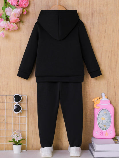 Series Stitch աղջիկների երկկտոր աշուն-ձմեռ նոր վերնաշապիկի հավաքածու - հասանելի է բազմաթիվ գույներով, մուլտֆիլմային նախշերով զարդարանքներ, 3-10 տարեկան, բացօթյա գործունեության համար նախատեսված բրդյա կտոր, խիտ