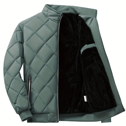 Տղամարդու թեթև կարված բաճկոն՝ միագույն, կանգուն օձիքով ձմեռային բաճկոն՝ գրպաններով, ամենօրյա, սովորական չափսի՝ ցուրտ եղանակի համար, բազմակողմանի վերնազգեստ, դիմացկուն վերնազգեստ