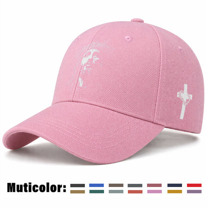 Unisex Christian Baseball Cap with Adjustable Cross Design