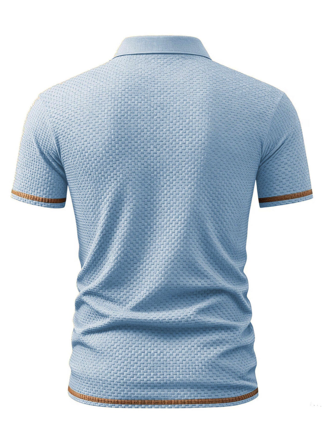 Boys' Preppy Polo Shirt with Geometric Pattern, Summer Wear