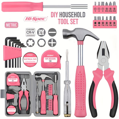 40/24pcs Household Tool Set, Multifunctional Complete Set of Combined Hardware Tools, Daily Tool Box, Home Maintenance, Steel Material, with Screwdriver, Pliers, Wrench, and More, for Home and Car Use, Home Maintenance Tools