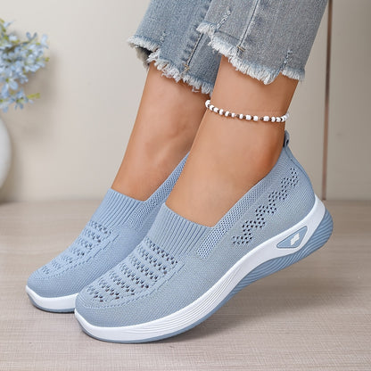 Women's Breathable Slip-On Flat Shoes with Soft PVC Sole