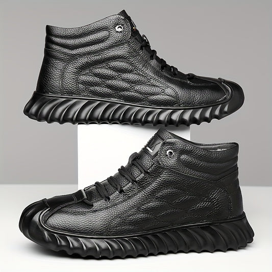Men's Fleece-Lined Waterproof Ankle Boots for Winter Casual Wear