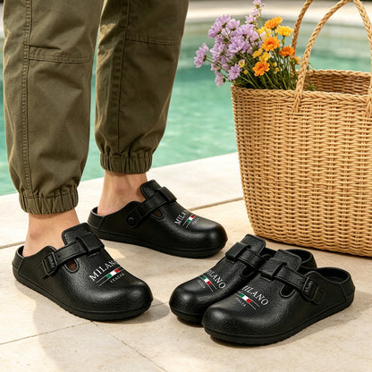 Unisex Lightweight Milano Italia EVA Slippers with Dual Fit Strap