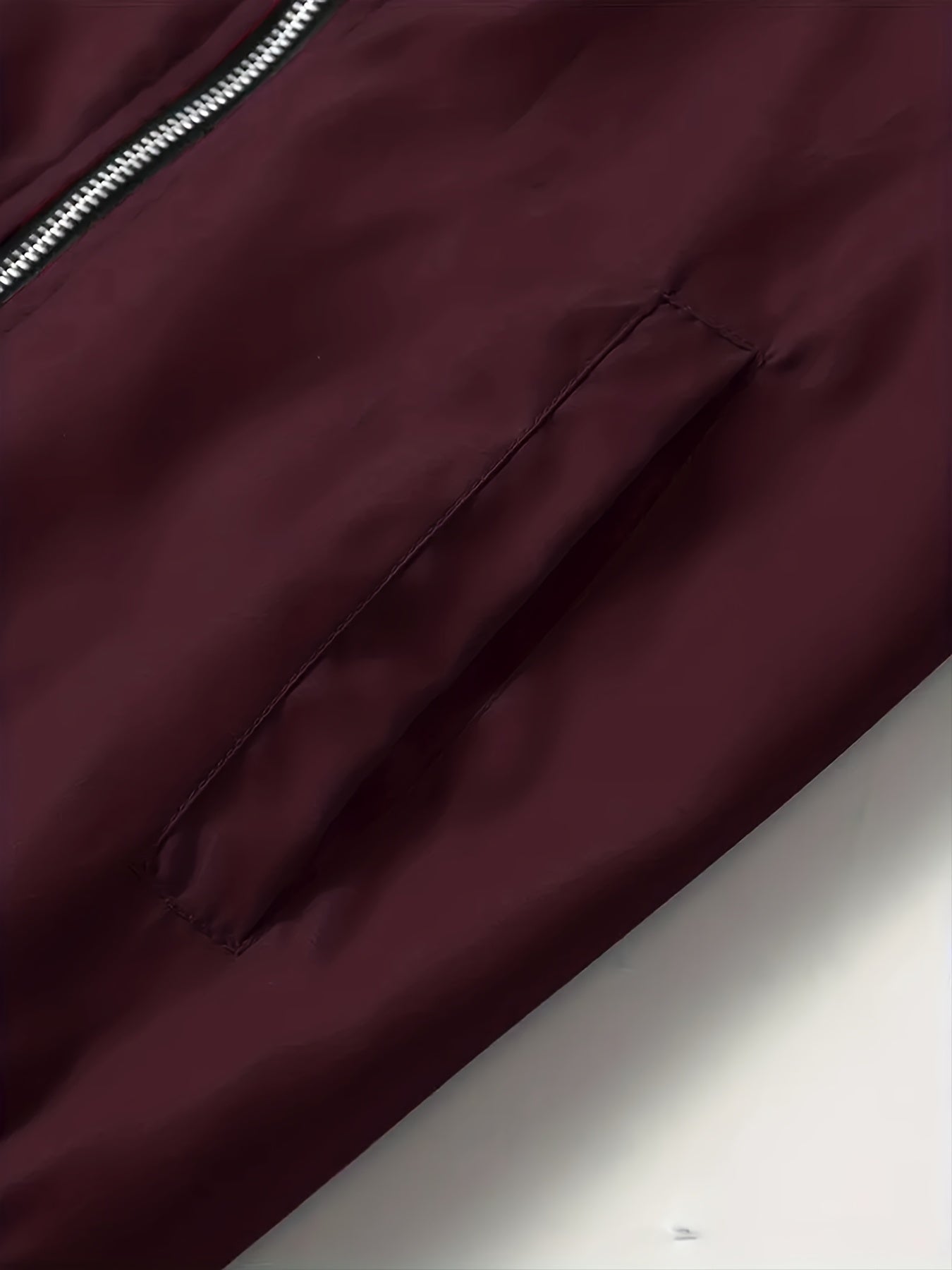 Men's Baseball Jacket - All-Season Zip-Up Coat with Zippered Pockets, Machine Washable Outerwear for Casual & Formal Events - Navy Jacket, Sleek Appearance