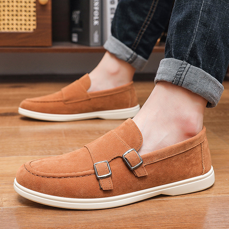 Men's Casual Slip-On Loafers with Microfiber Upper