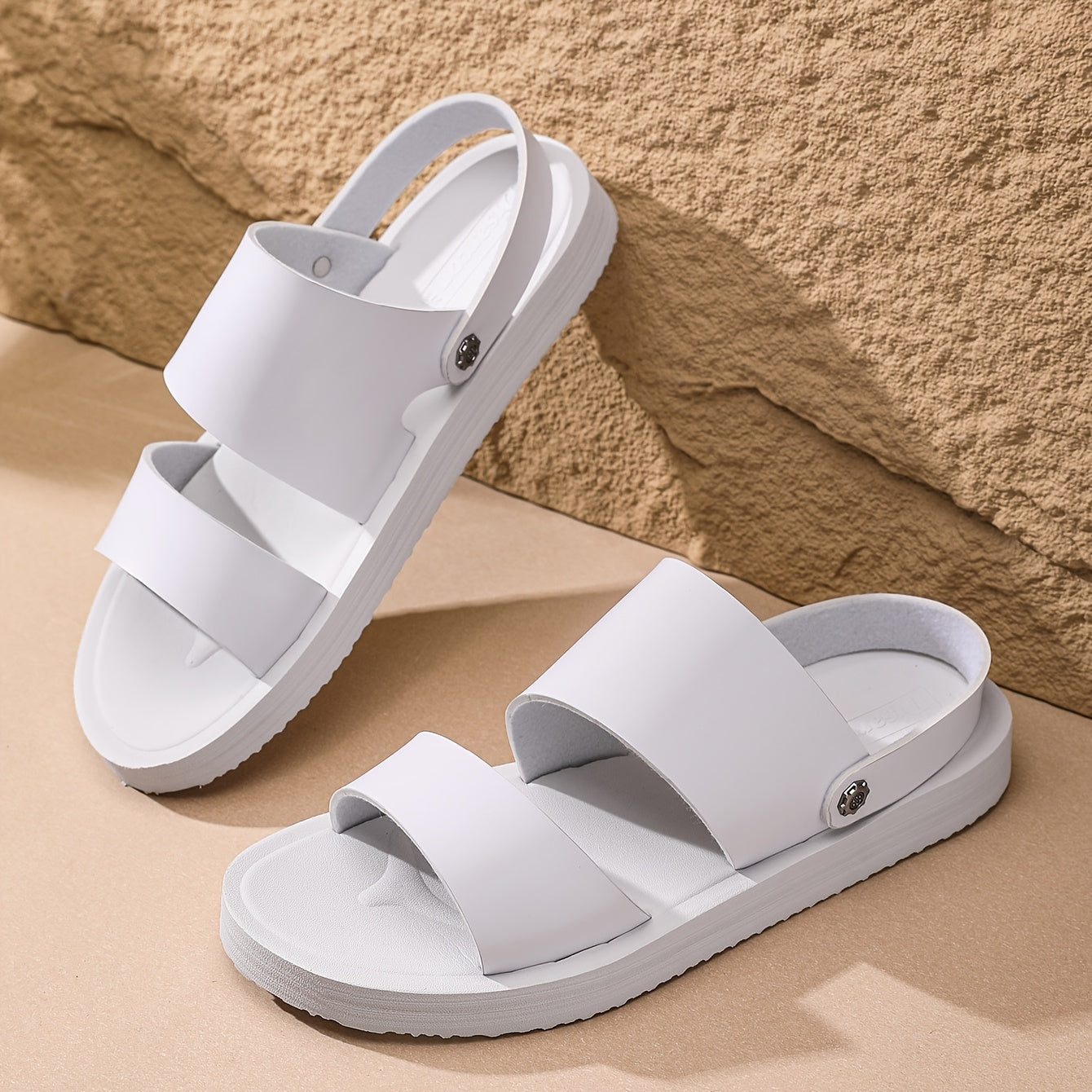 Men's Casual Double-Strap Sandals with Non-Slip Soft Sole