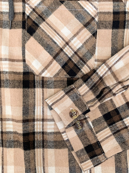 Տղամարդկանց համար նախատեսված շոտլանդական վերարկու, երկար թևքերով, պատահական, կոճակներով, գլխարկով վերնաշապիկ, բաճկոն