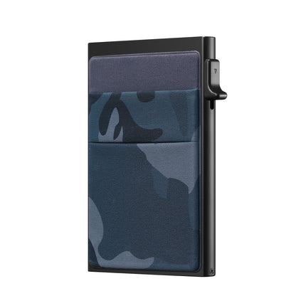 Simple RFID Blocking Aluminum Alloy Credit Card Holder with Money Bag for Men