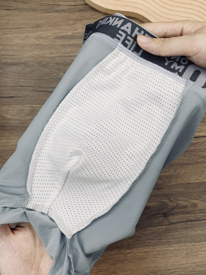 Տղամարդկանց HELLO Boxer Briefs 1/3 հատ, շնչող փափուկ պոլիեսթեր սպանդեքս, պինդ գույնի պատահական ներքնազգեստ բոլոր եղանակների համար