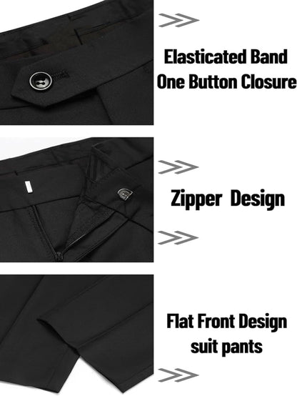 Men'S Formal Suit Set Featuring a Two-Button Lapel Jacket And Trousers. A Simple, Comfortable, And Classic Outfit for Adult Males, Suitable for Professional Office Wear, Elite Business Attire, And High-End Casual Suits. Ideal