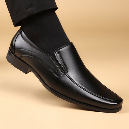 Men's Formal Square Toe Loafers Classic Business Shoes