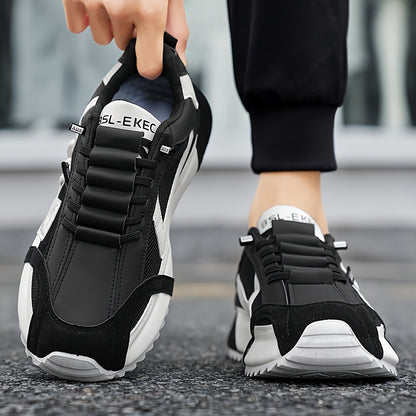 Men's Fashionable Platform Sneakers, Suitable for All Seasons, Available in Green, Black, and White. These Casual Sneakers Are Ideal for Walking and Everyday Use - ayq