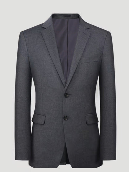 Men'S Formal Suit Set Featuring a Two-Button Lapel Jacket And Trousers. A Simple, Comfortable, And Classic Outfit for Adult Males, Suitable for Professional Office Wear, Elite Business Attire, And High-End Casual Suits. Ideal
