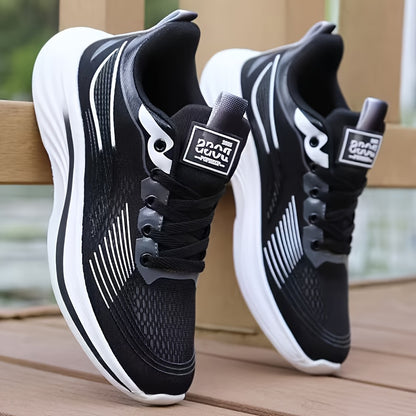 FKO Men's Lightweight Breathable Mesh Sneakers - Minimalist Running Shoes with Sole, - Casual Sneakers Suitable for, Outdoor, - Comfortable Round-Toe & Striped for - Wear - ayq