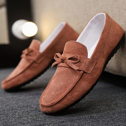 Men's Solid Color Loafer Shoes, Slip On Low Top Casual Shoes For Outdoor Street Walking Camping Activities
