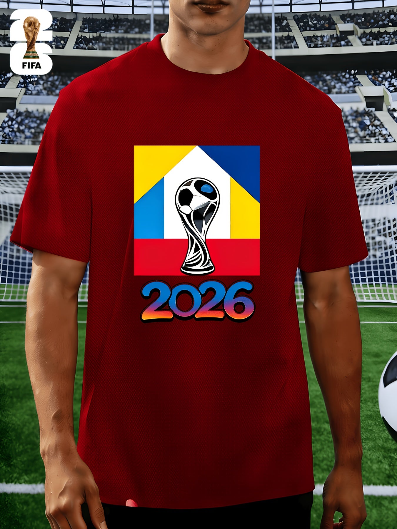 Men's FIFA 2026 Casual Crew Neck T-Shirt for Training & Running
