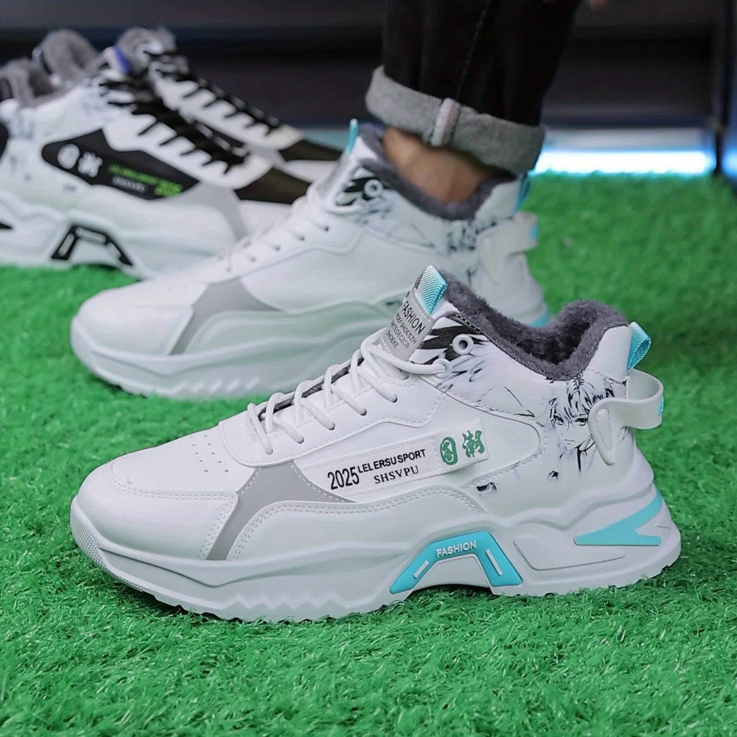 Men'S Casual Sports Shoes with Fleece for Winter