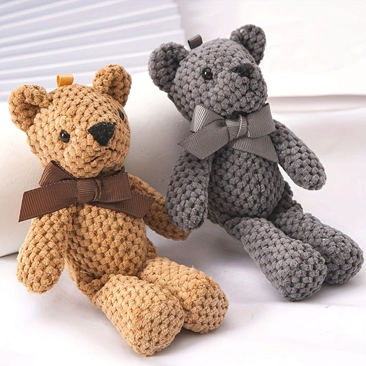 15cm/5.9inch 15cm Bear Stuffed Plush Toys Baby Cute Dress Key Pendant Pendant Dolls Gifts Birthday Wedding Party Decor 1pc