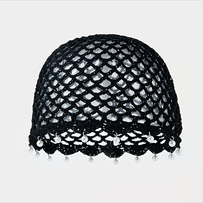 Bohemian Summer Breathable Knit Sequin Beanie Cap