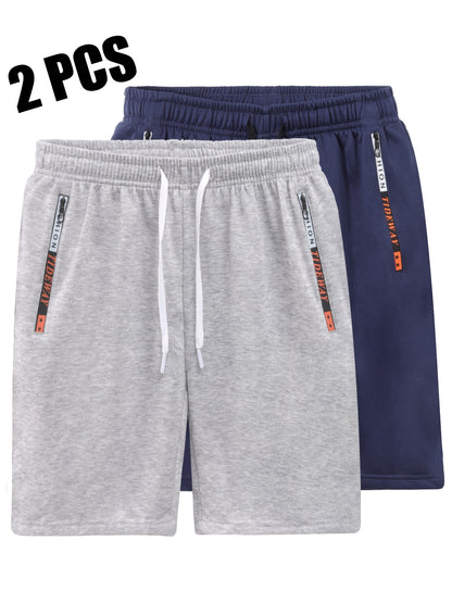 Men's Casual Outdoor Sports Shorts with Zippered Pockets